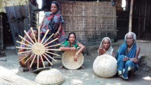 Women make a living from bamboo and cane