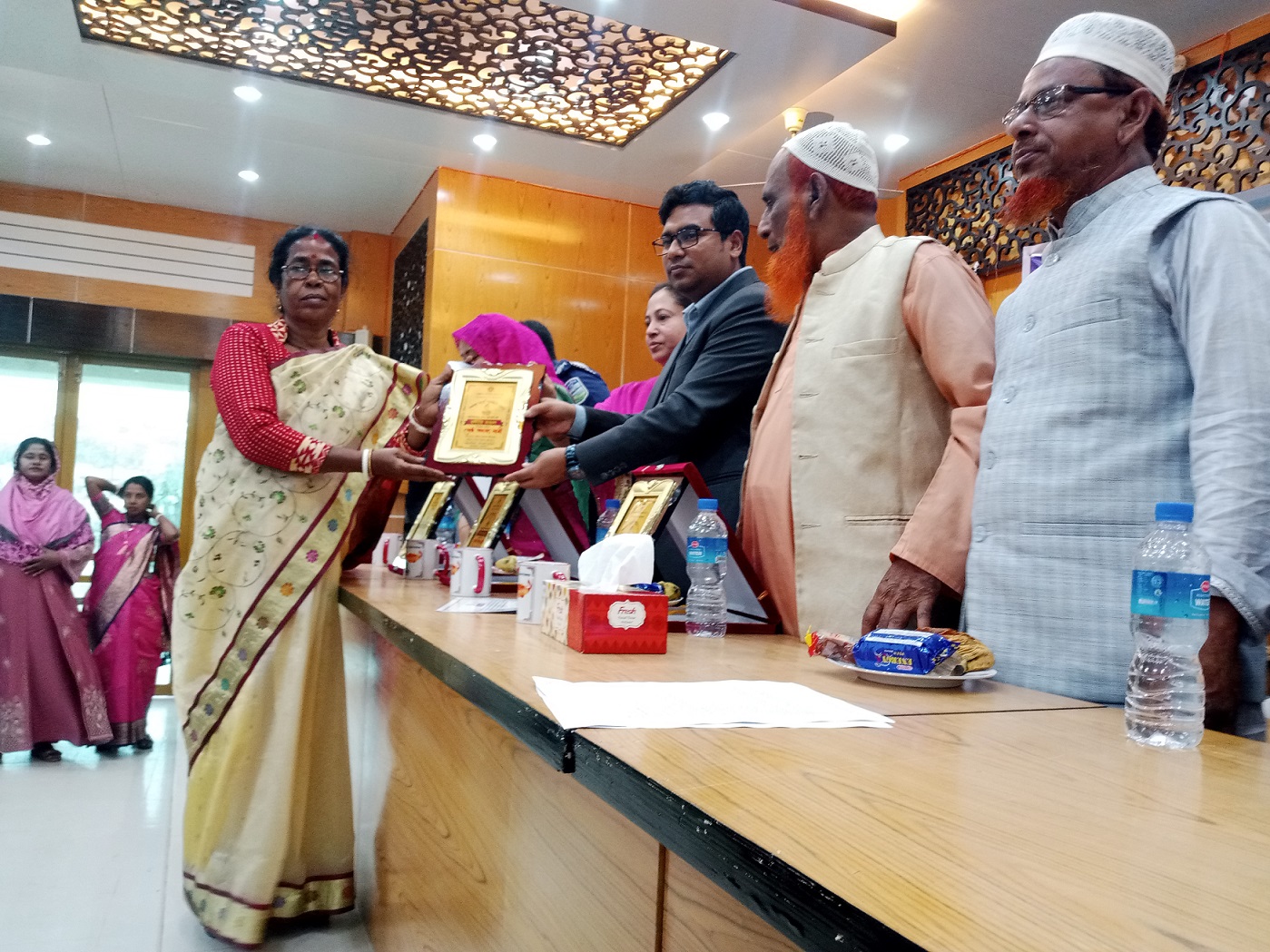 Gouri Mondal honored as best indomitable woman at Upazila LevelA